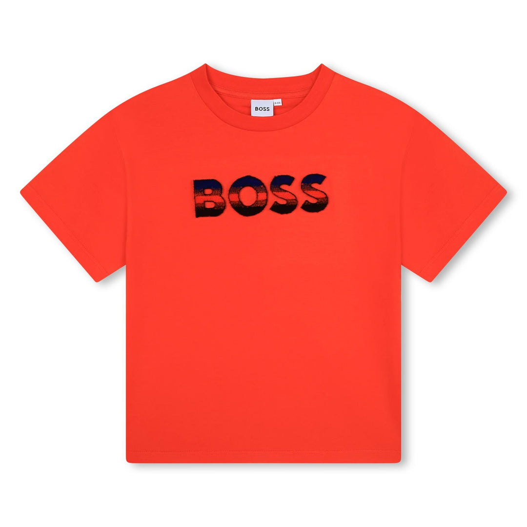 Hugo Boss Red Gradient Logo T-Shirt