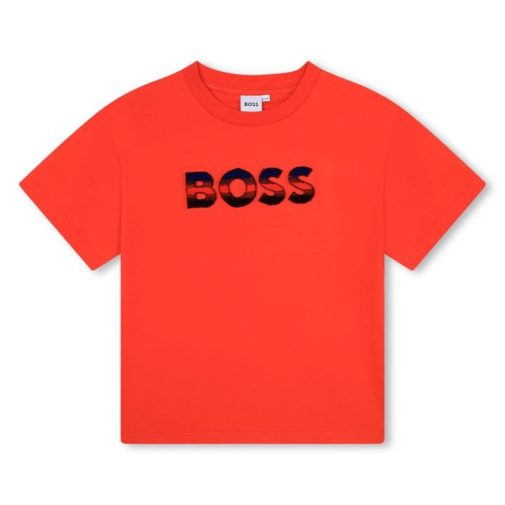 Hugo Boss Red Gradient Logo T-Shirt