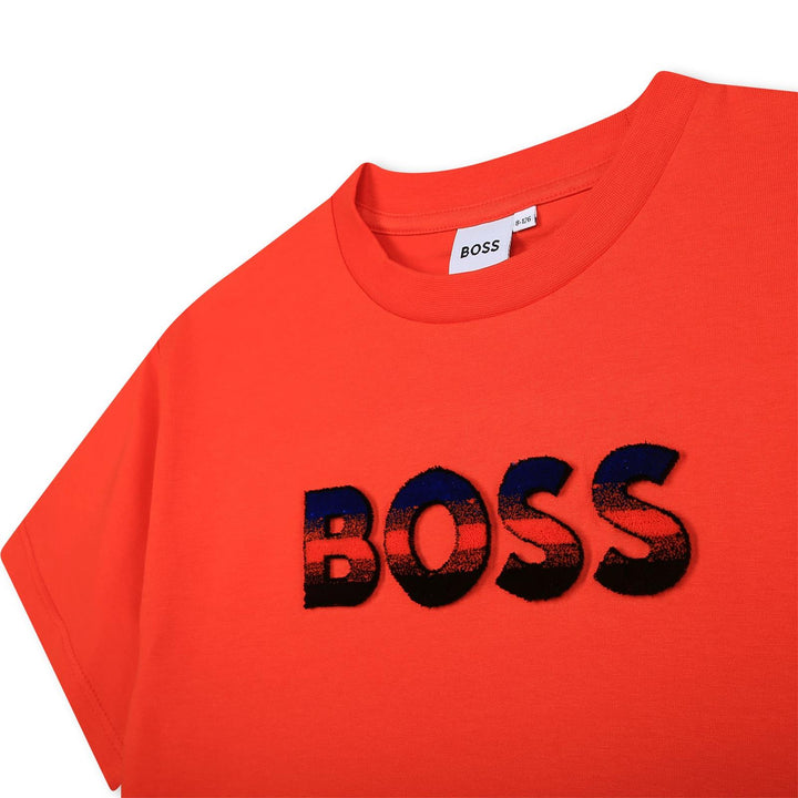 Hugo Boss Red Gradient Logo T-Shirt