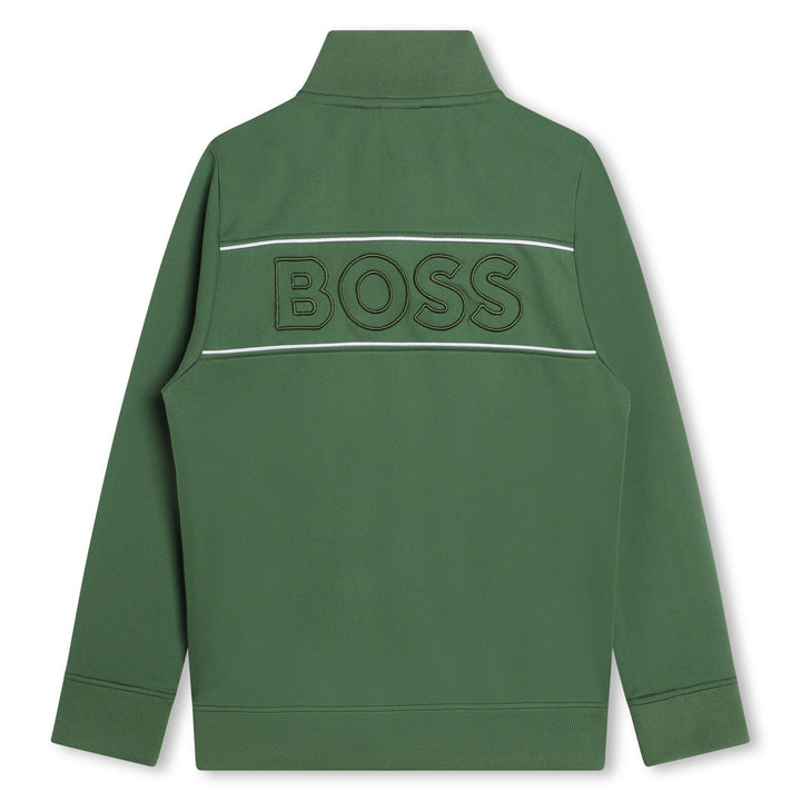 Hugo Boss Green Zip Sweatshirt