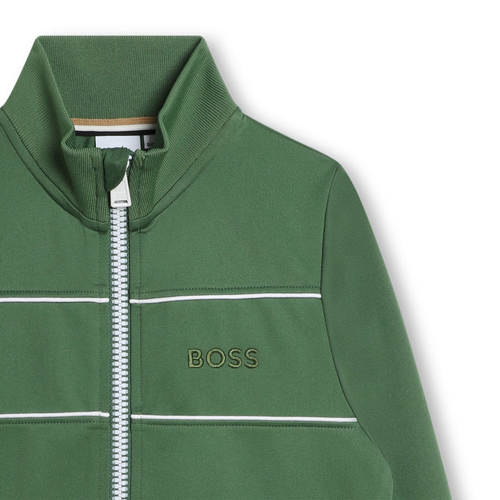 Hugo Boss Green Zip Sweatshirt