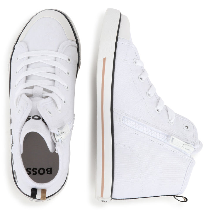 Hugo Boss White High-Top Sneakers