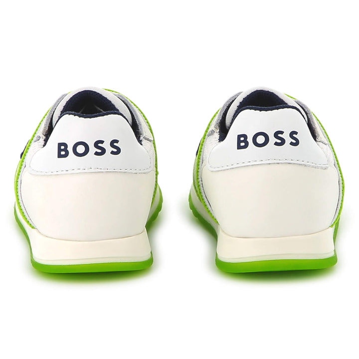 Hugo Boss Baby Boys Logo Elastic White Sneakers