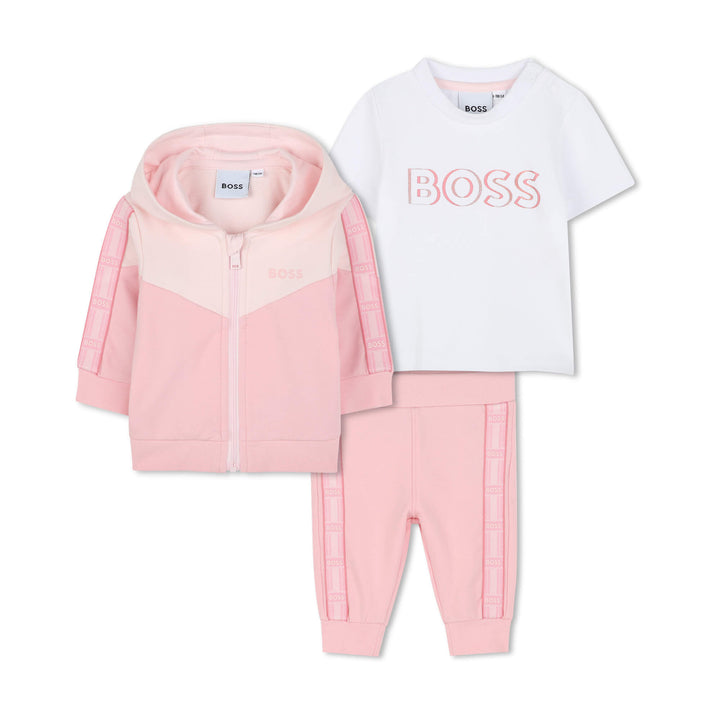 Hugo Boss Baby Girls Pink Tracksuit