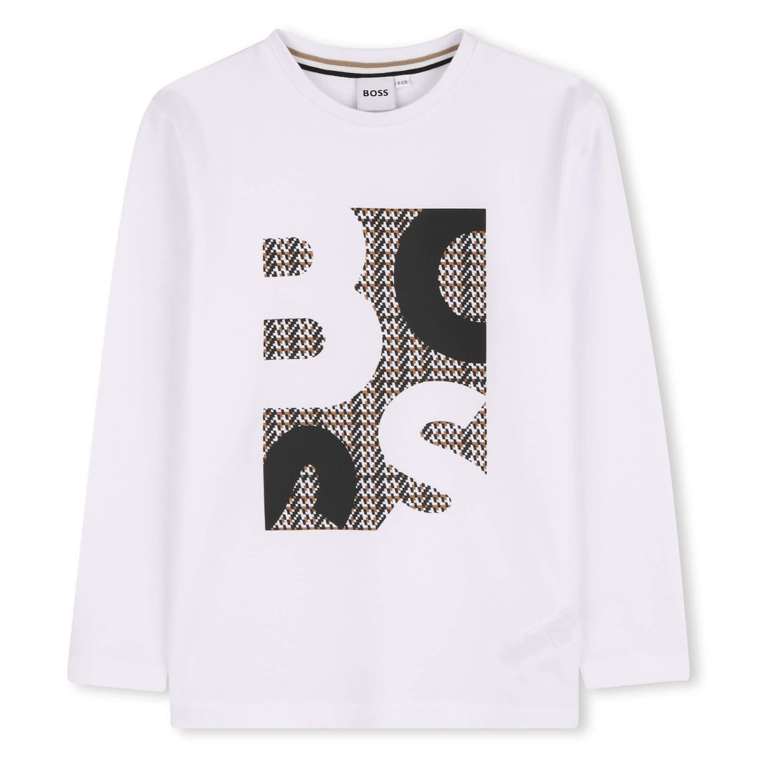 Hugo Boss Printed Logo White Top