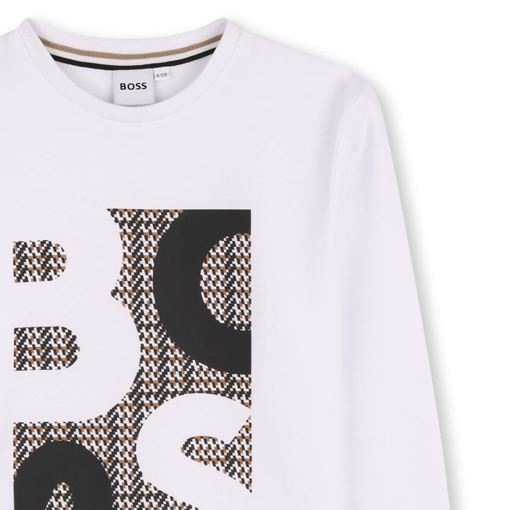 Hugo Boss Printed Logo White Top