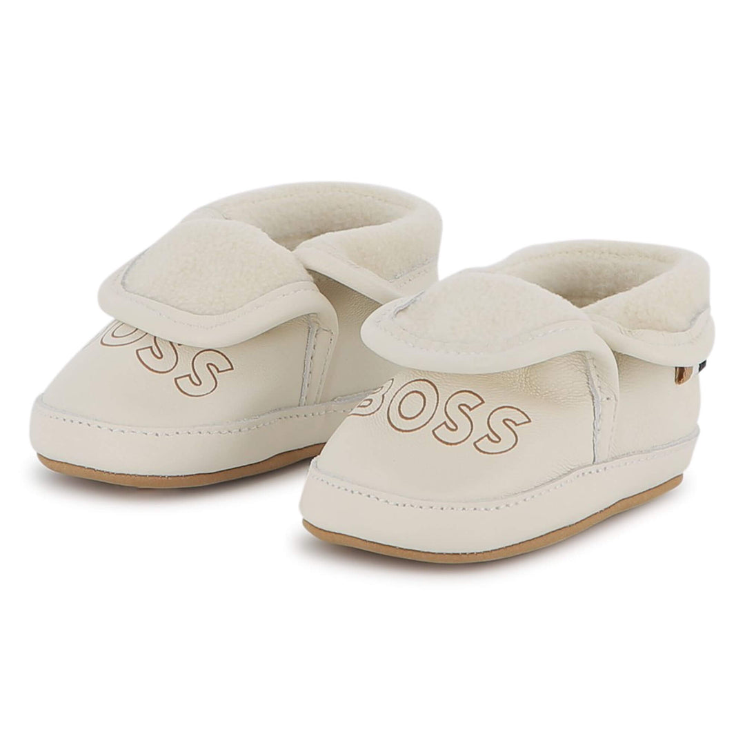Hugo Boss Baby Boys Ivory Slippers