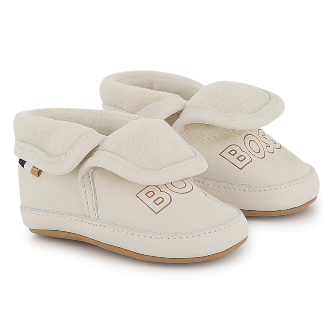 Hugo Boss Baby Boys Ivory Slippers