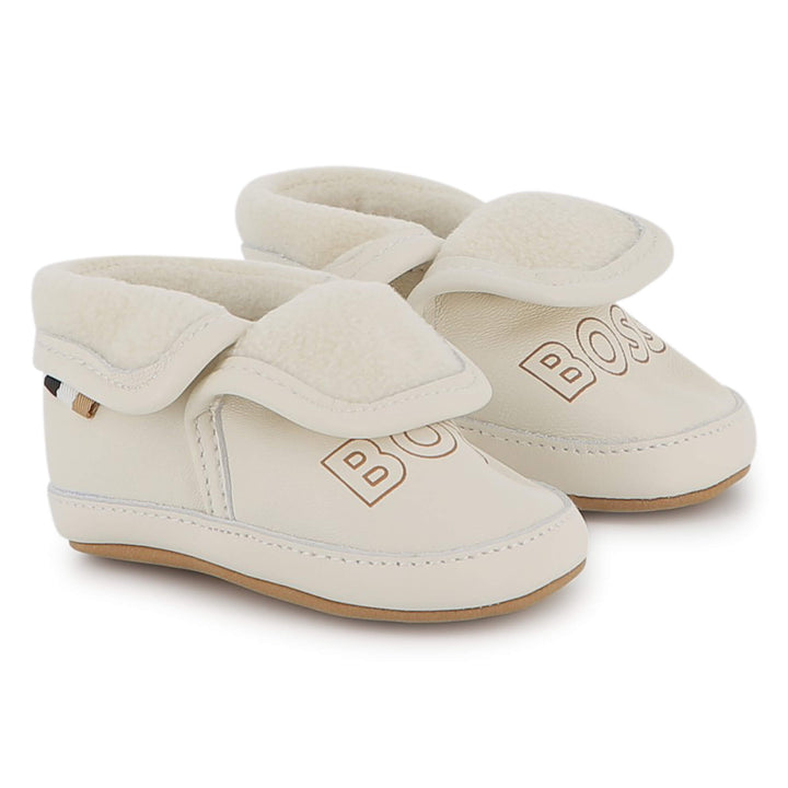 Hugo Boss Baby Boys Ivory Slippers