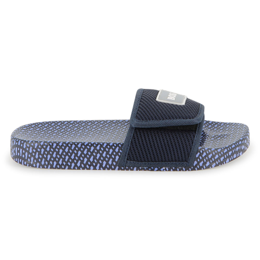 Hugo Boss Navy Printed Slides