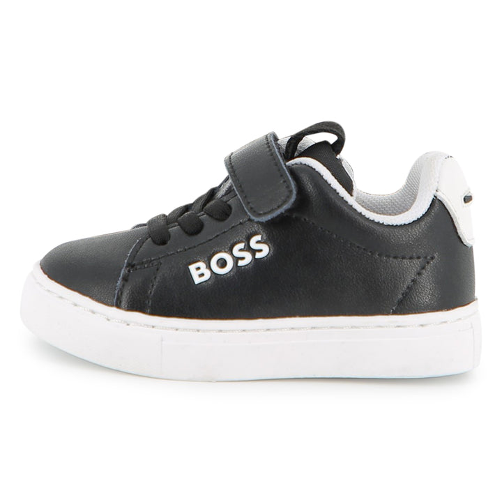 Hugo Boss Baby Boys Black Leather Sneakers