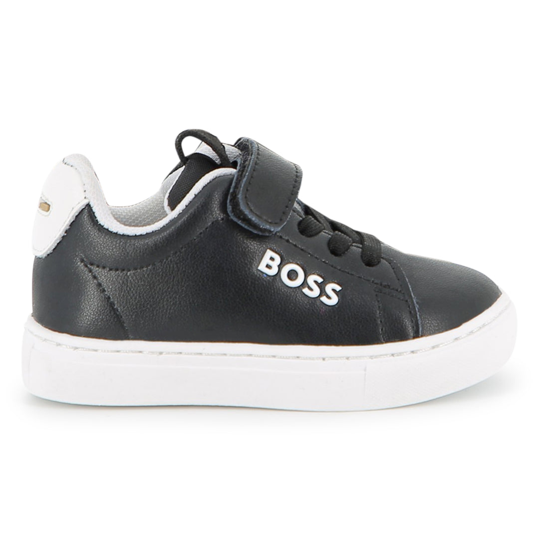 Hugo Boss Baby Boys Black Leather Sneakers