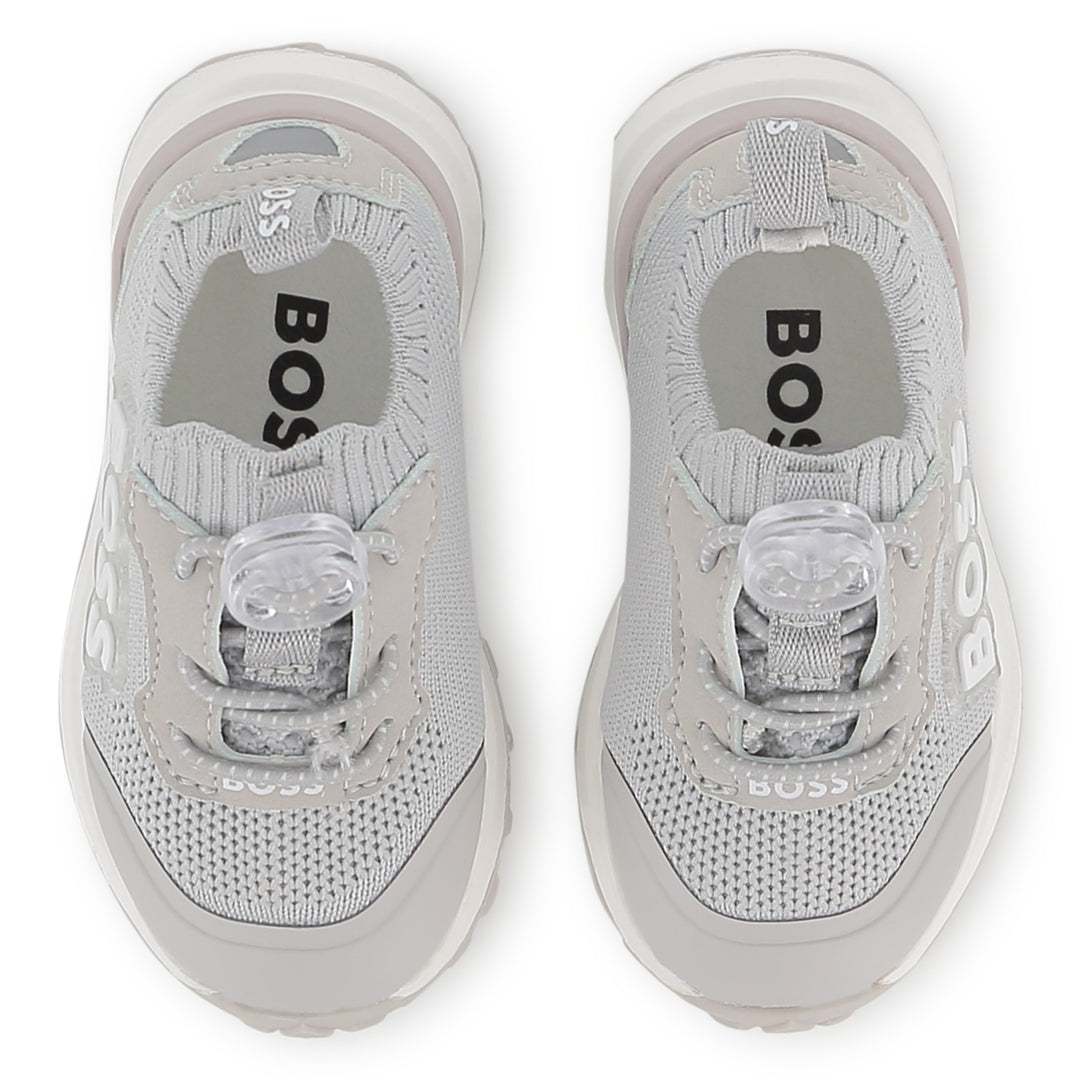 Hugo Boss Baby Boys Grey Sock Sneakers