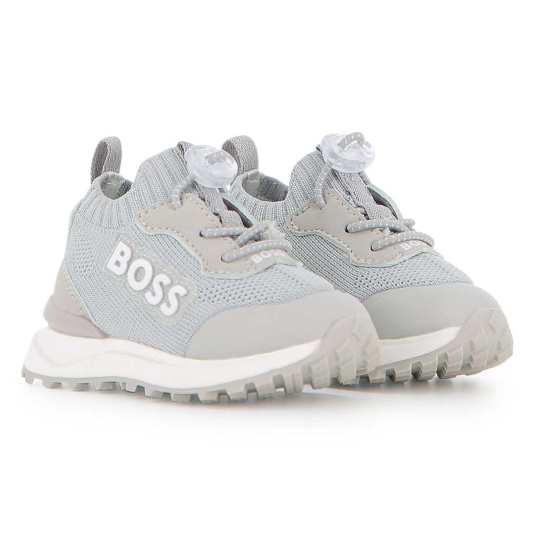 Hugo Boss Baby Boys Grey Sock Sneakers