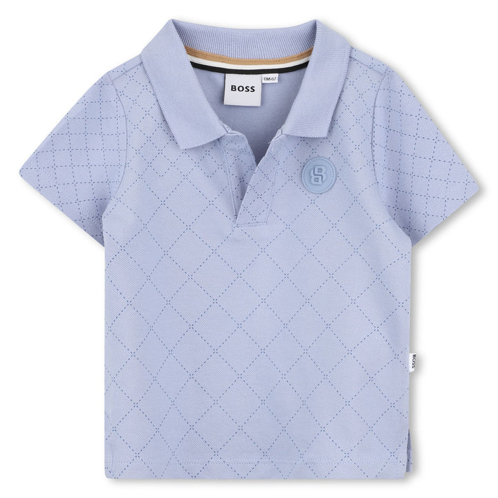 Hugo Boss Baby Boys Quilted Effect Blue Polo