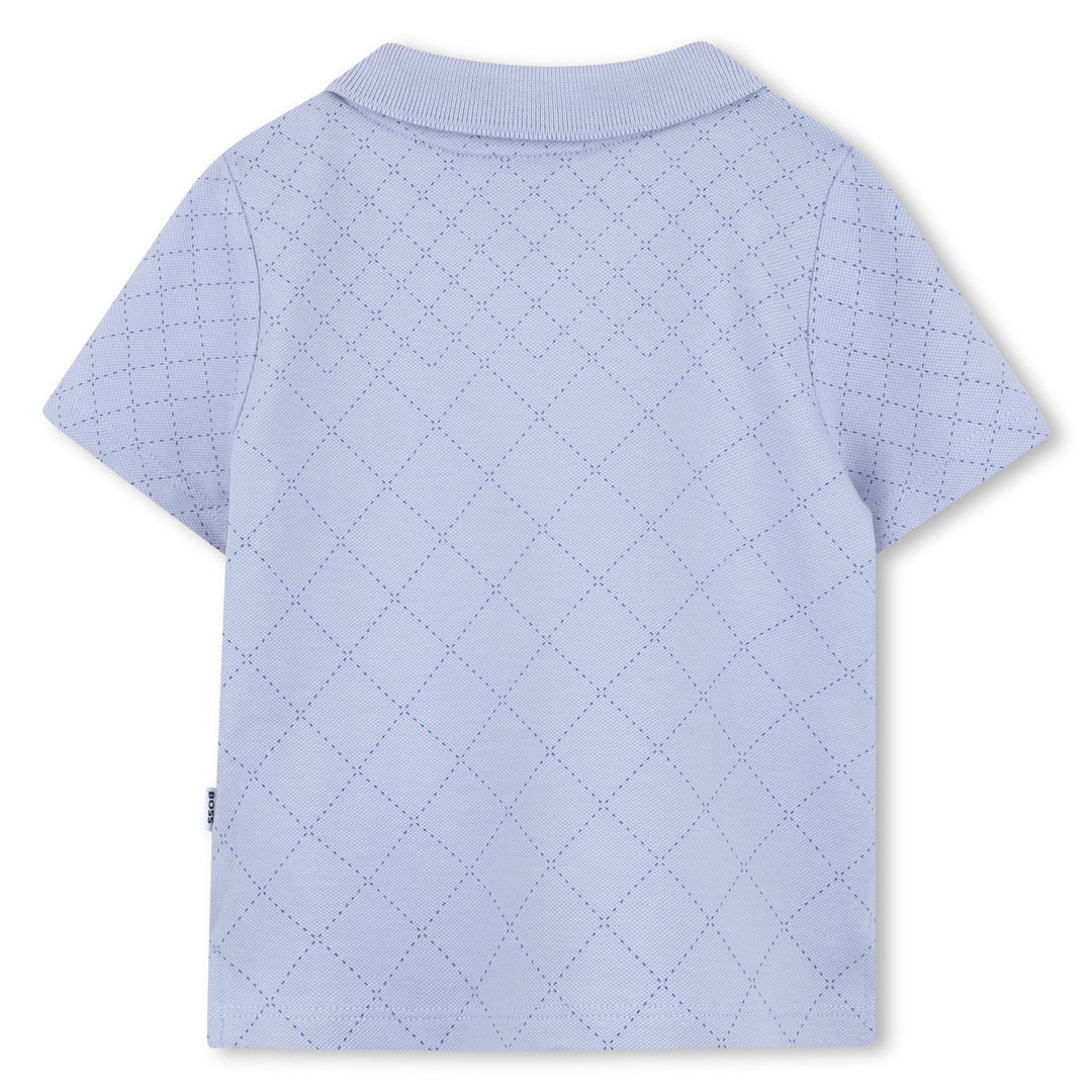 Hugo Boss Baby Boys Quilted Effect Blue Polo