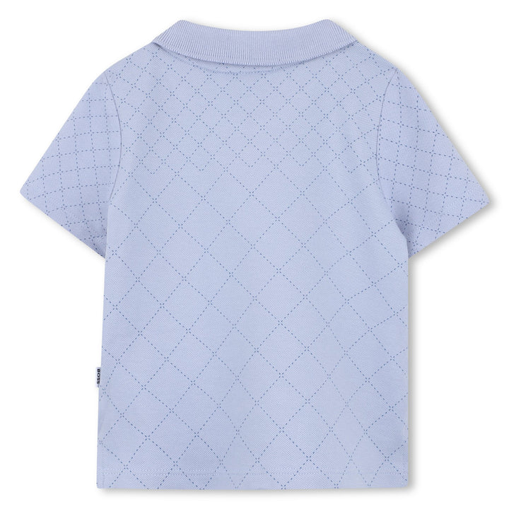 Hugo Boss Baby Boys Quilted Effect Blue Polo