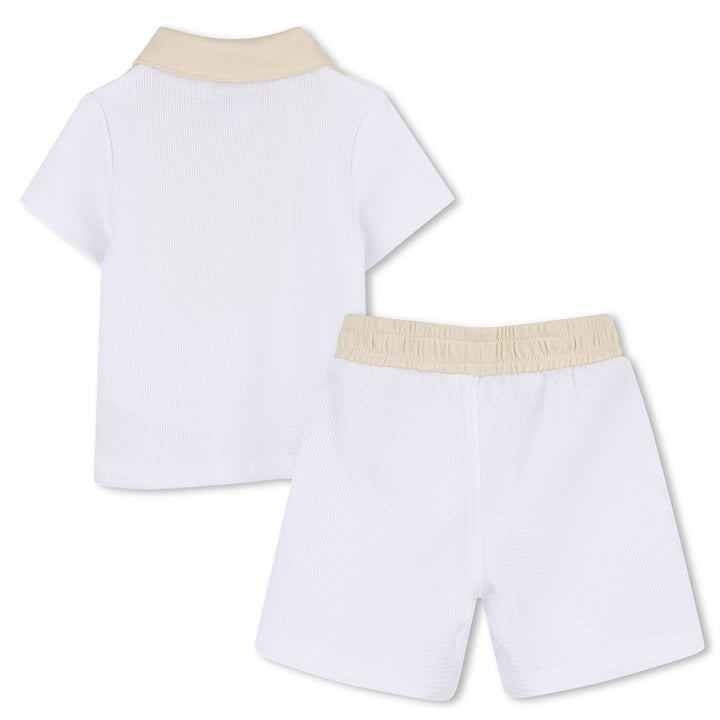 Hugo Boss Baby Boys White & Beige Ensemble