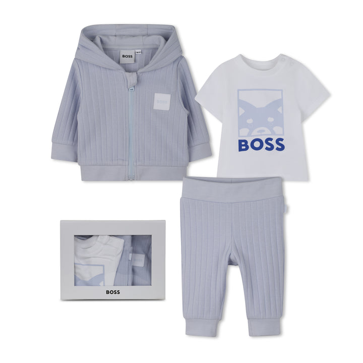 Hugo Boss Baby Boys Ribbed Blue Tracksuit