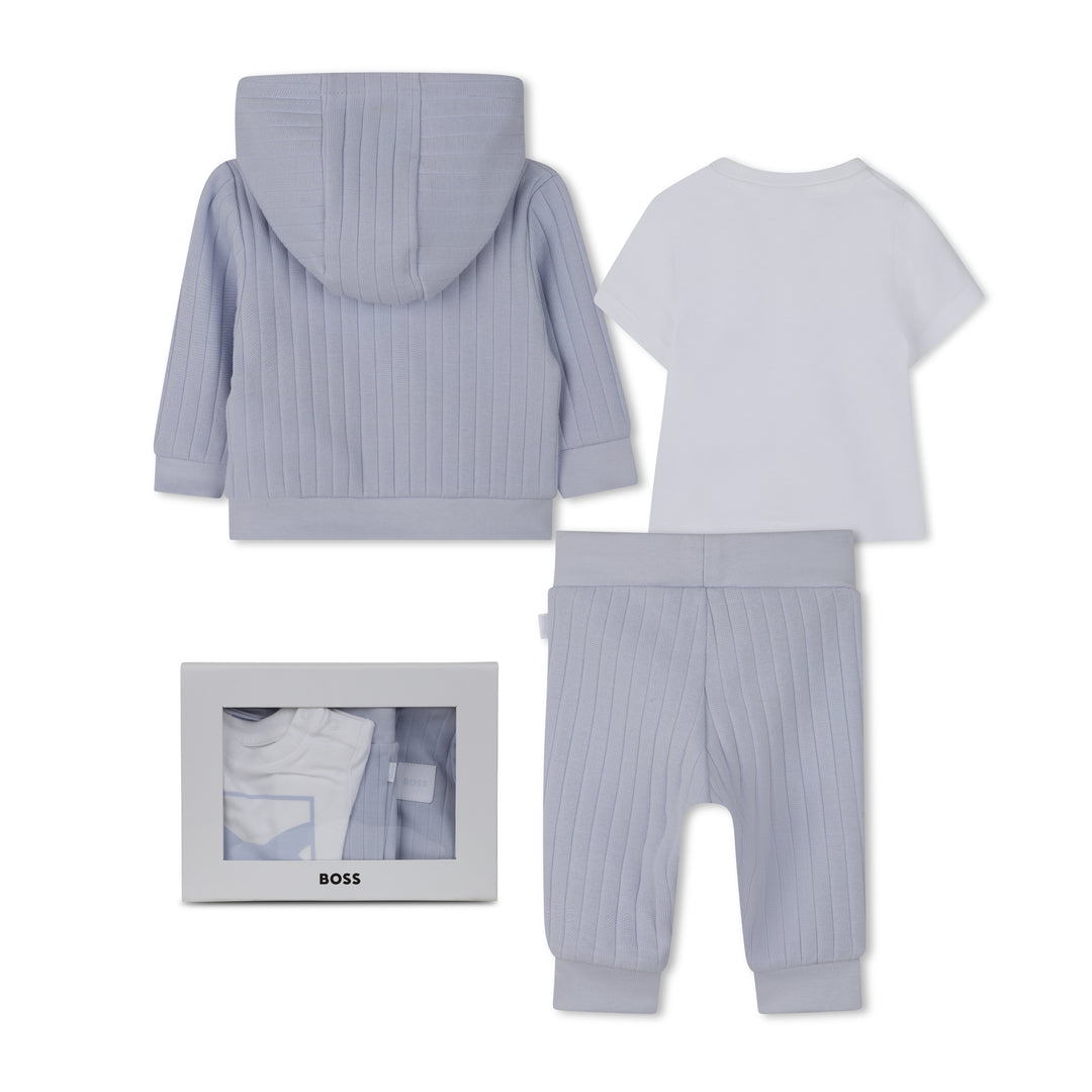 Hugo Boss Baby Boys Ribbed Blue Tracksuit