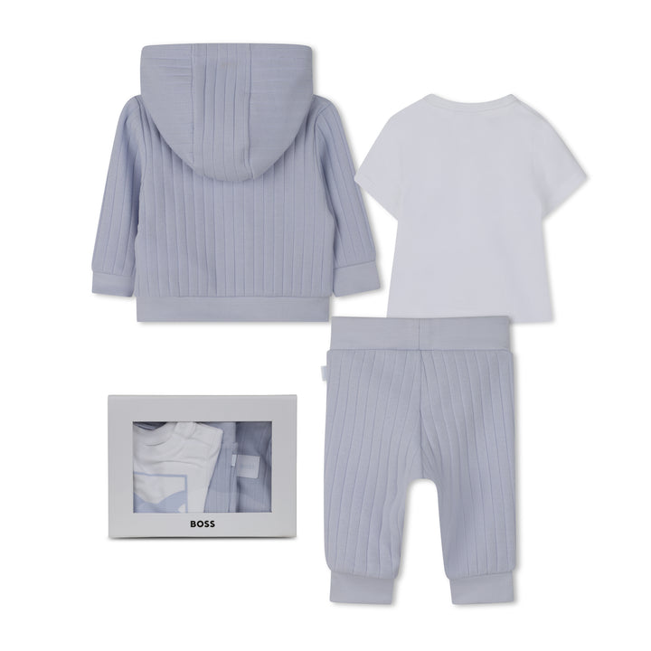 Hugo Boss Baby Boys Ribbed Blue Tracksuit