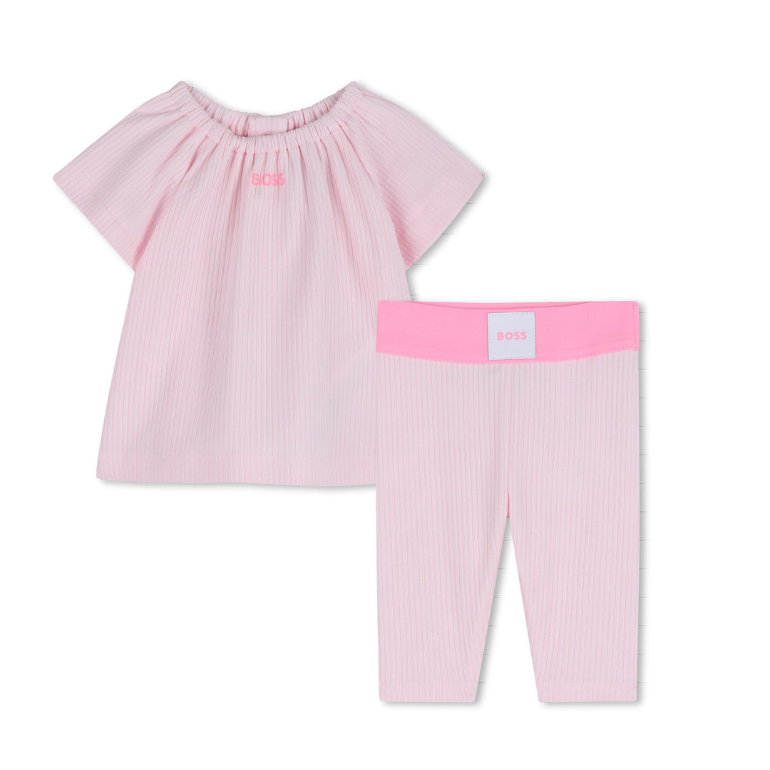 Hugo Boss Baby Girls Pink Ensemble