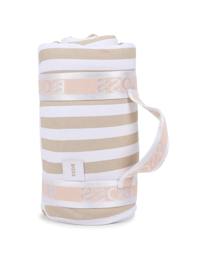 Hugo Boss Baby Striped Beige Blanket