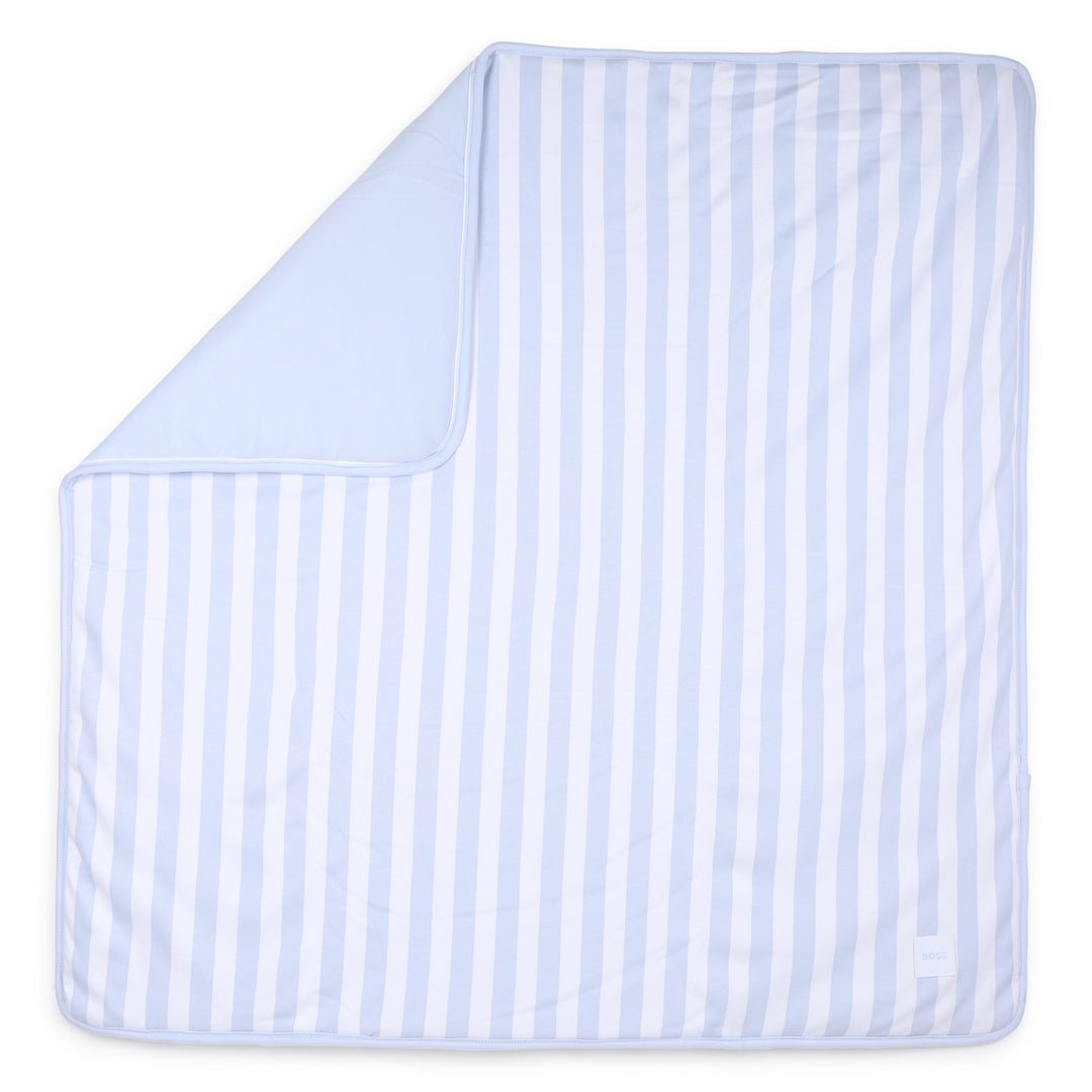 Hugo Boss Baby Boys Striped Blue Blanket