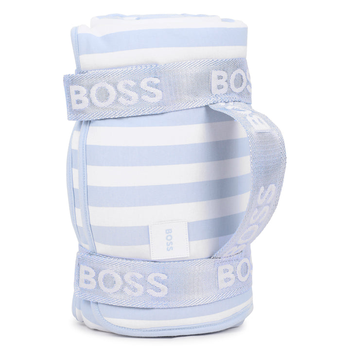 Hugo Boss Baby Boys Striped Blue Blanket