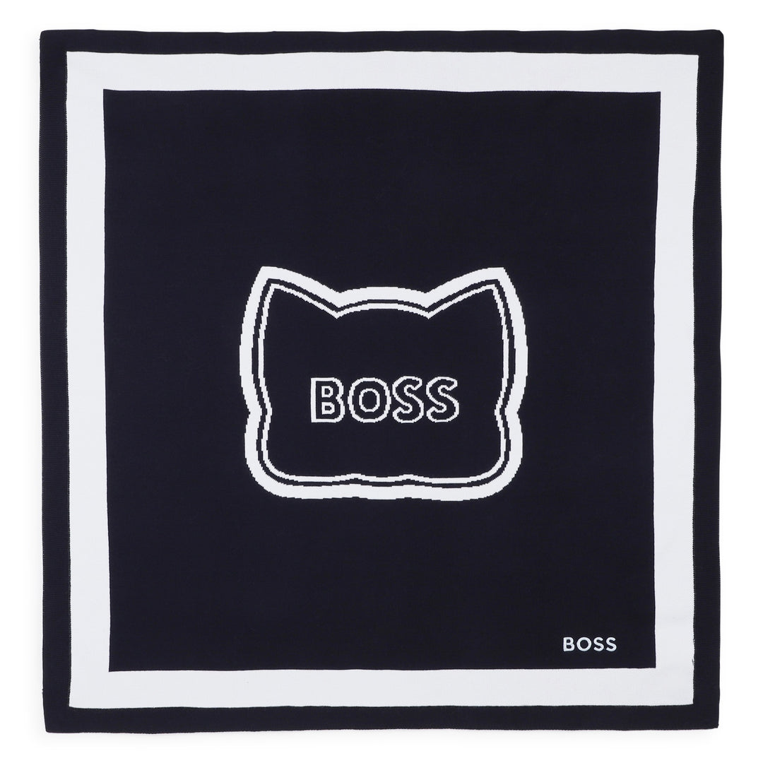Hugo Boss Baby Boys Navy Panda Knit Blanket