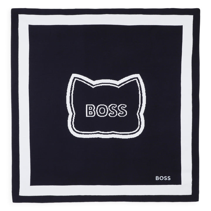 Hugo Boss Baby Boys Navy Panda Knit Blanket
