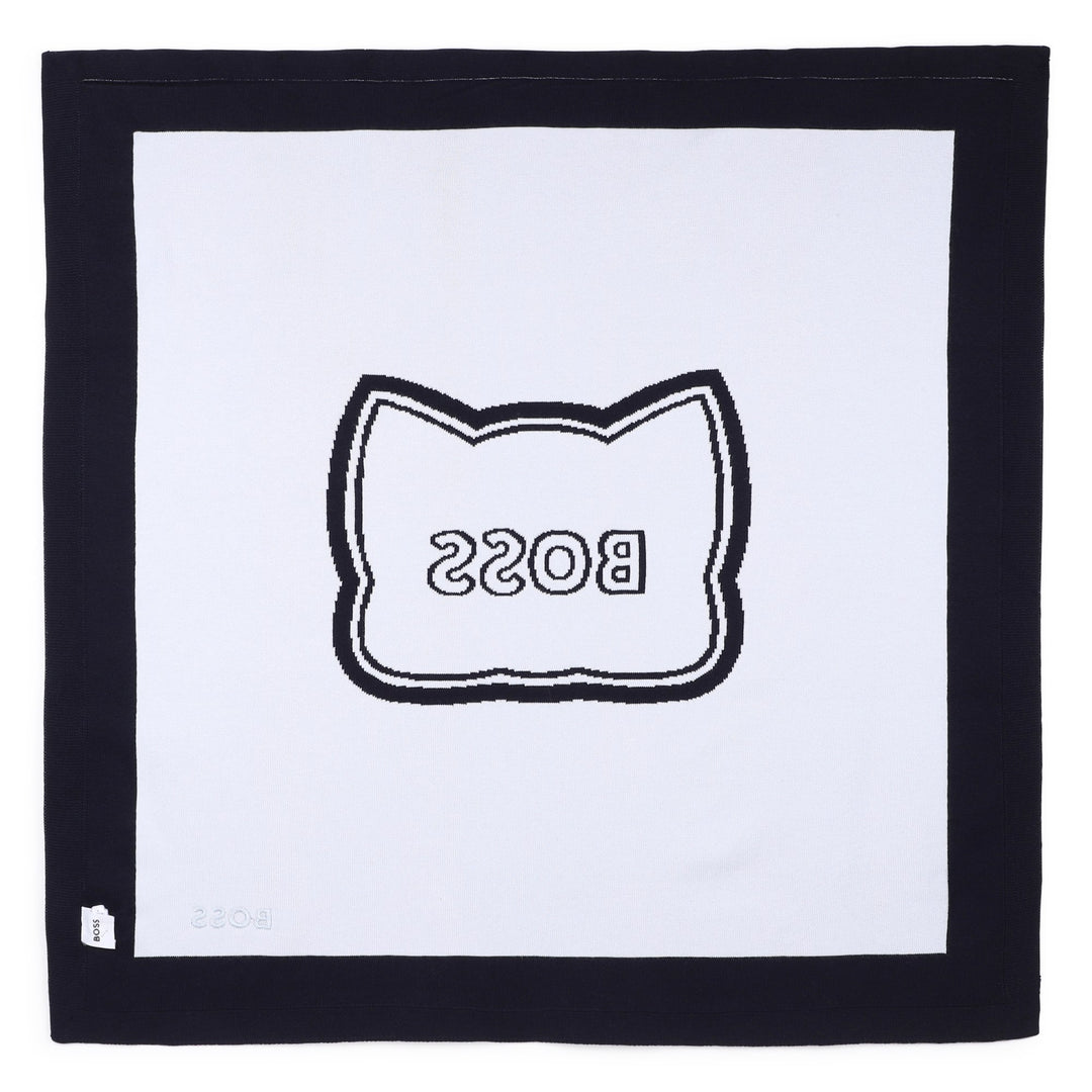 Hugo Boss Baby Boys Navy Panda Knit Blanket