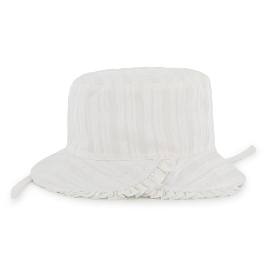 Hugo Boss Baby Girls White Striped Bucket Hat