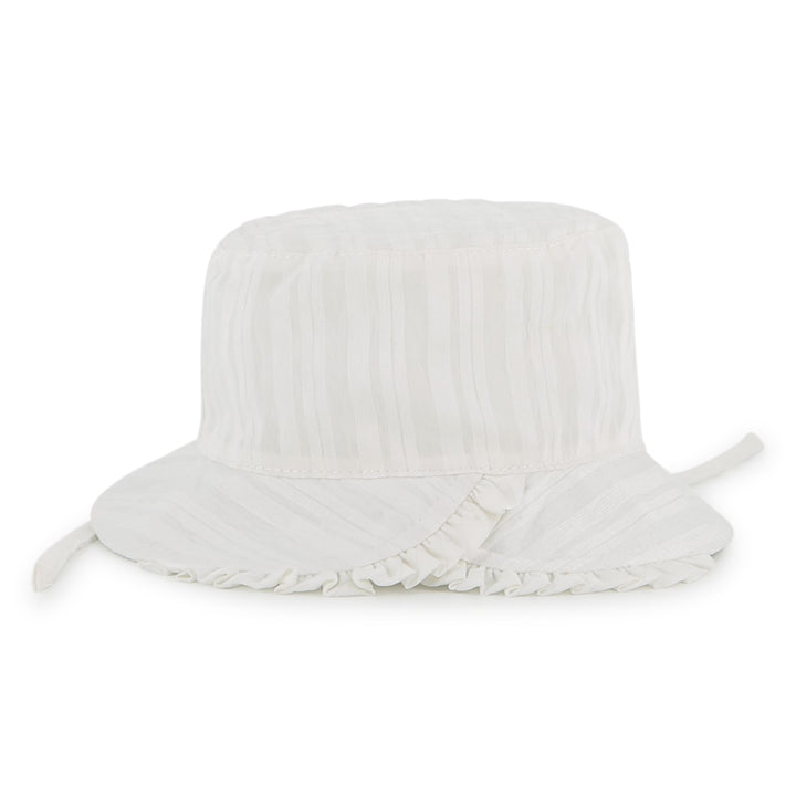 Hugo Boss Baby Girls White Striped Bucket Hat