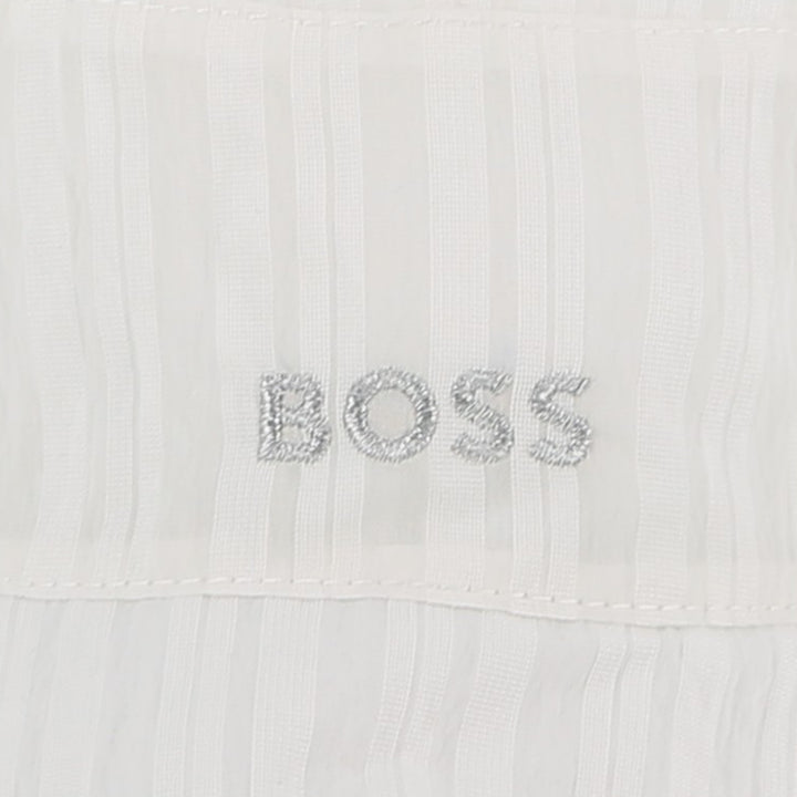 Hugo Boss Baby Girls White Striped Bucket Hat