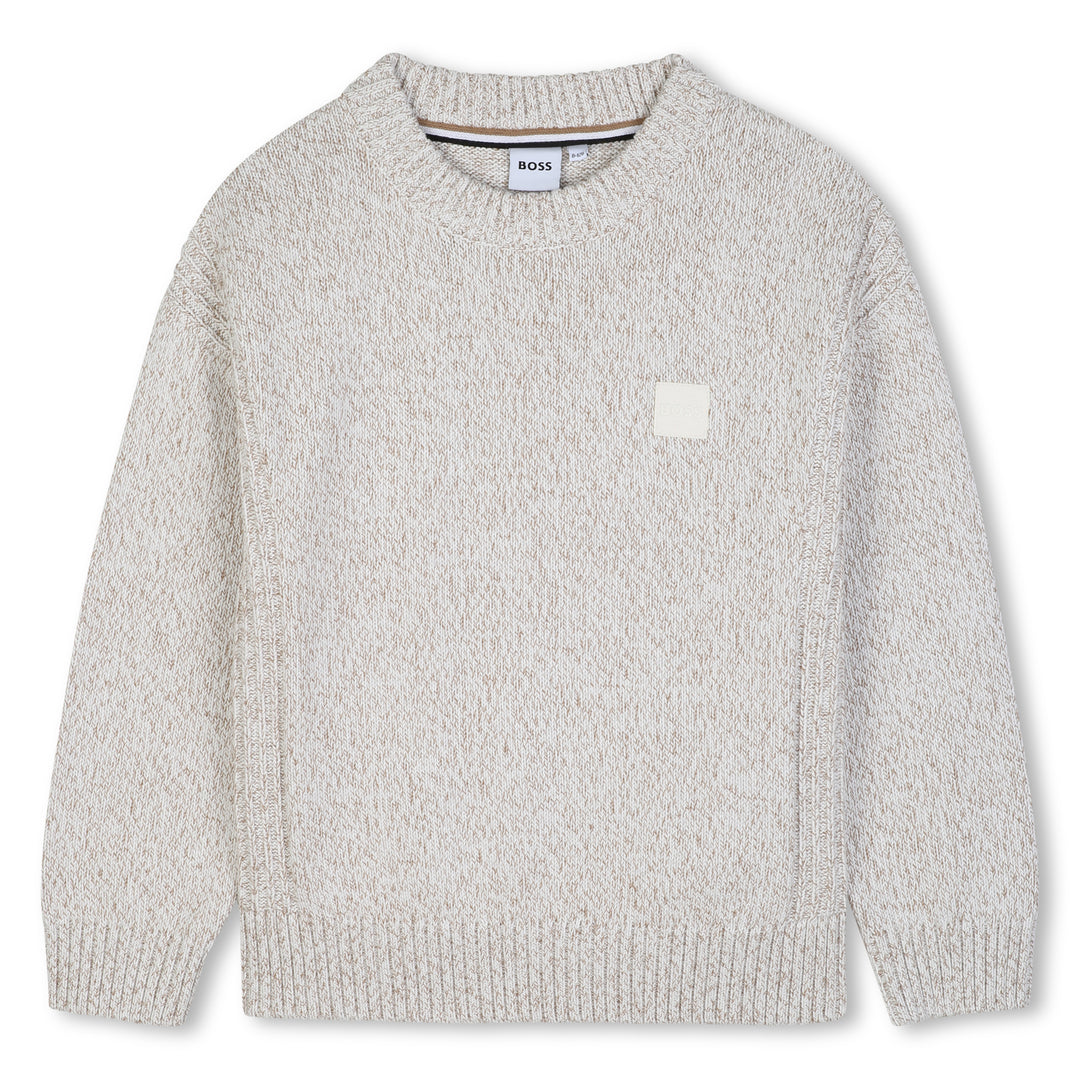 Hugo Boss Ivory Mottled Sweater