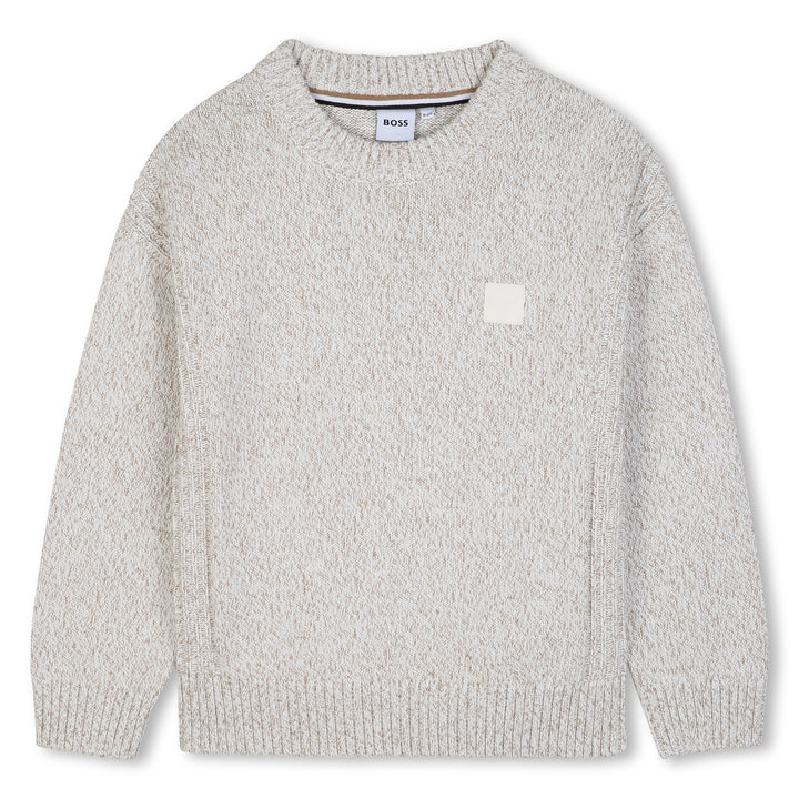 Hugo Boss Ivory Mottled Sweater
