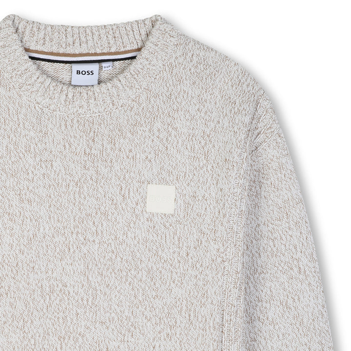 Hugo Boss Ivory Mottled Sweater