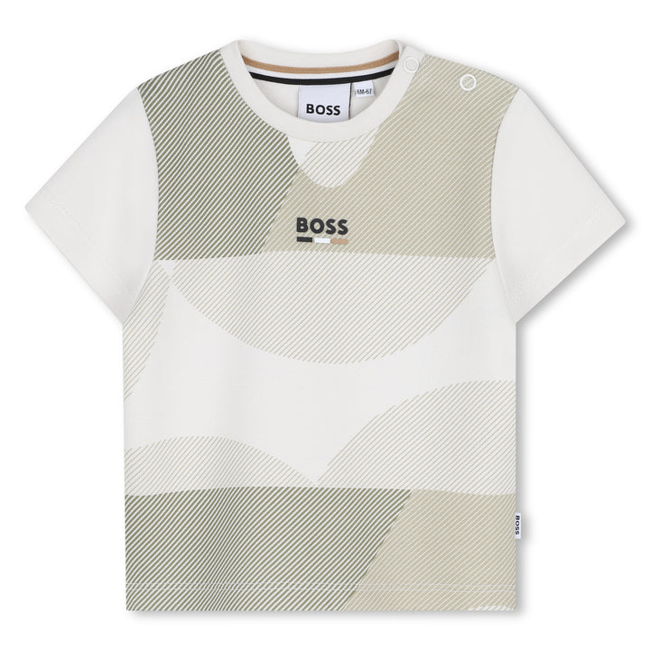 Hugo Boss Baby Boys Green & Beige T-Shirt