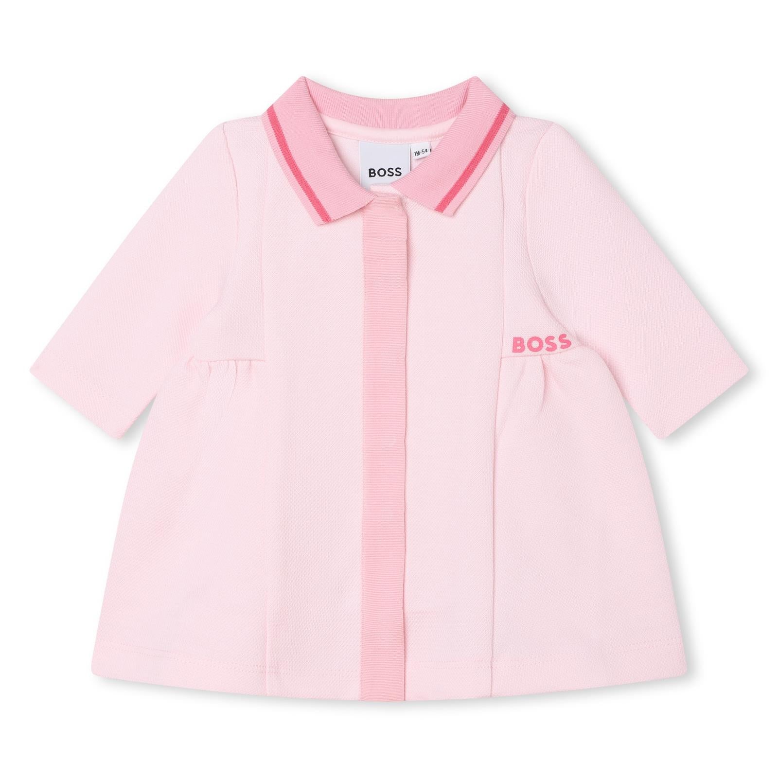 Hugo Boss Baby Girls Pink Polo Dress