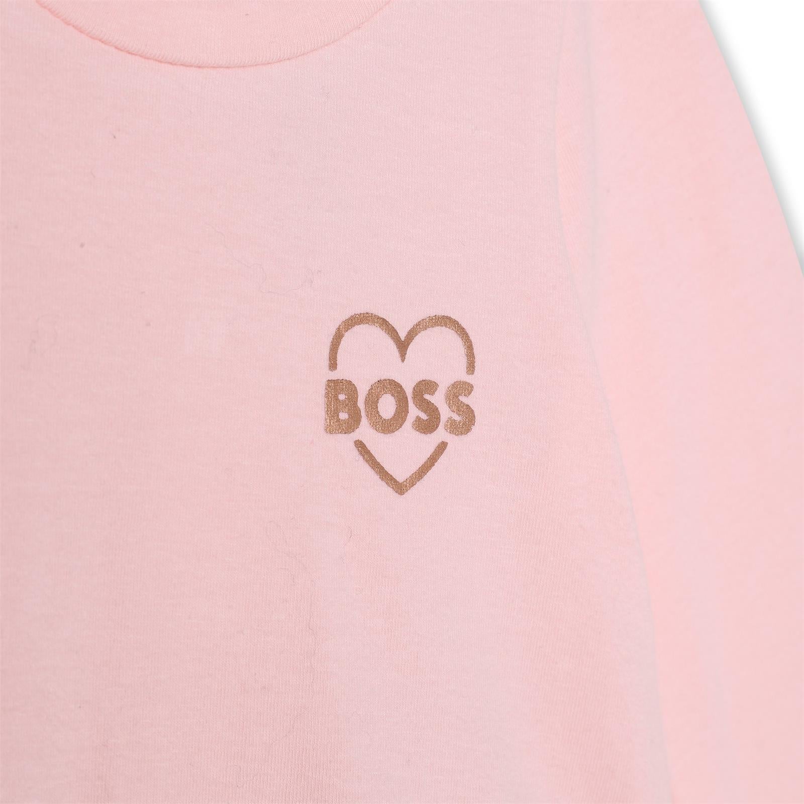 Hugo Boss Baby Girls Pink & Gold Dress