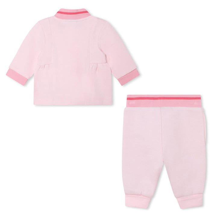 Hugo Boss Baby Girls Pink Pique Tracksuit