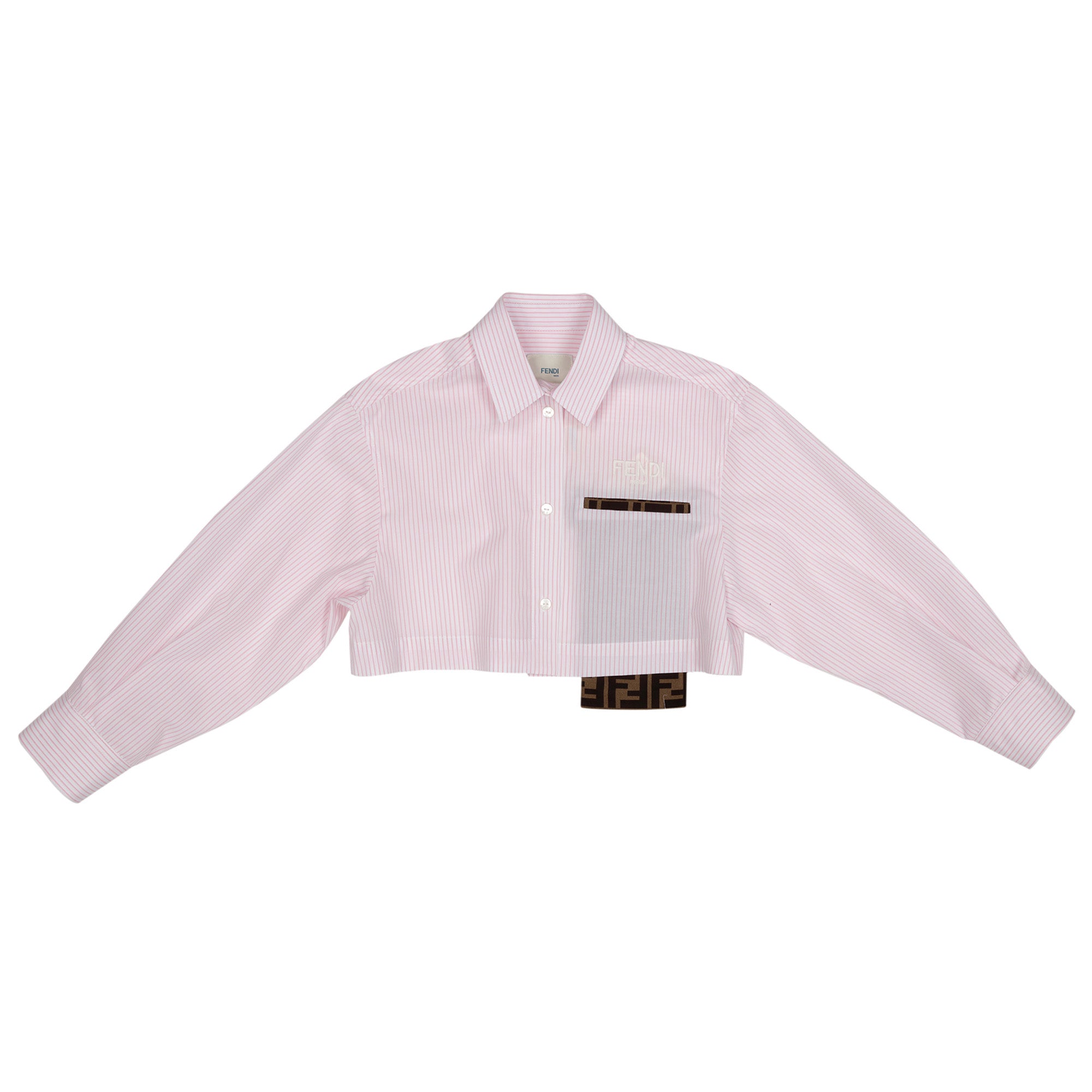 Fendi Pink Cropped Dress Shirt