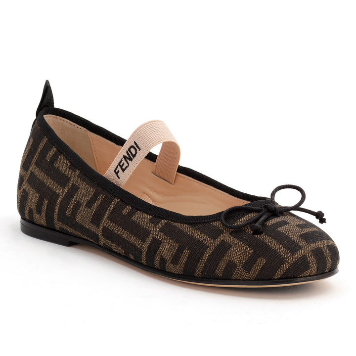 Fendi Logo Ballerinas