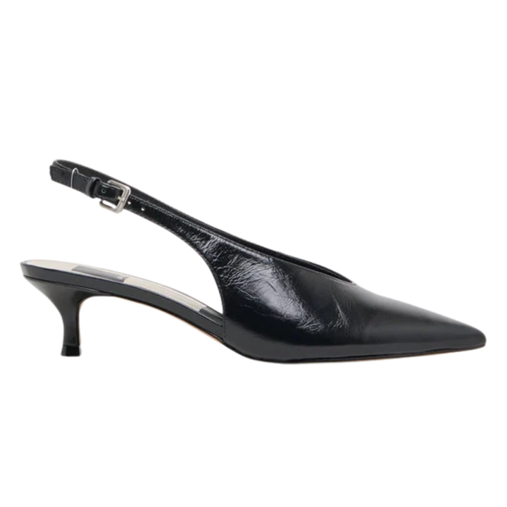 Dolce Vita Womens Alenna Midnight Crinkle Heels