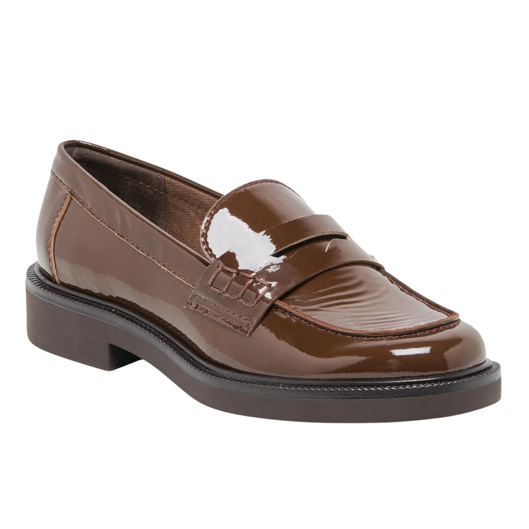 Dolce Vita Womens Tiggy Walnut Patent Loafers