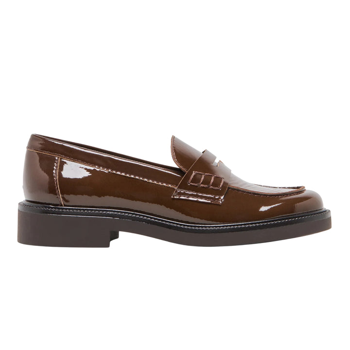 Dolce Vita Womens Tiggy Walnut Patent Loafers