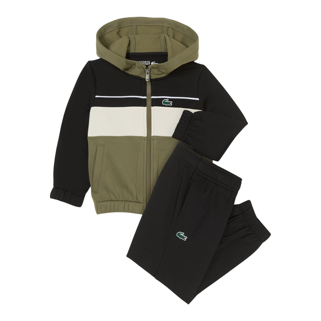 Lacoste Khaki & Black Tracksuit