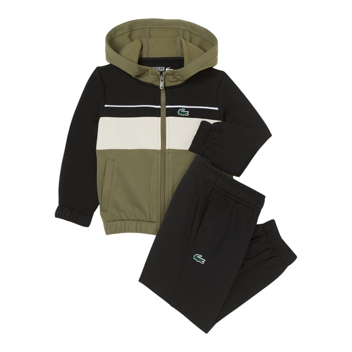 Lacoste Khaki & Black Tracksuit