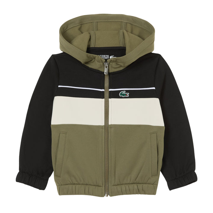 Lacoste Khaki & Black Tracksuit